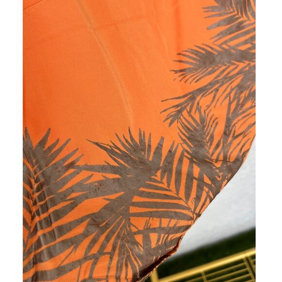 Vero Moda Silver Palms Trees Sunset Orange Cropped Top - Size Large - Picture 6 of 9